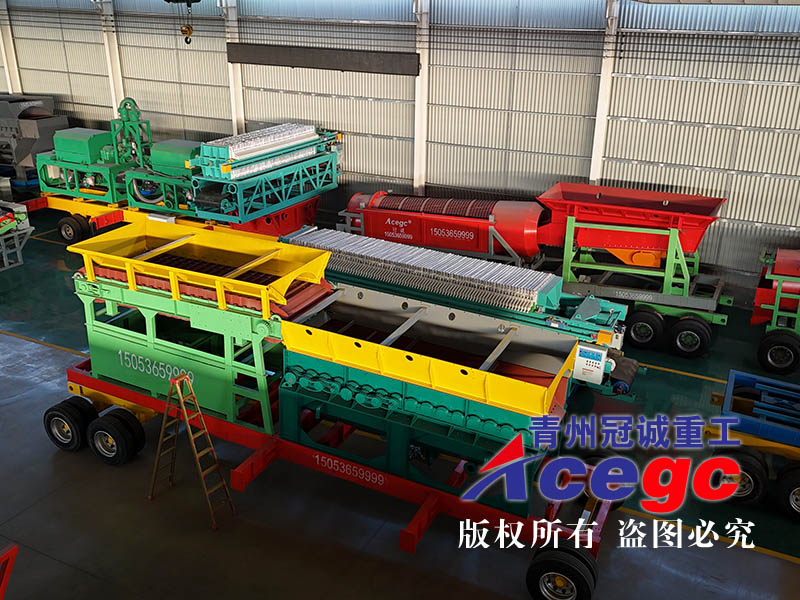 帶篩選清洗移動沙金設備